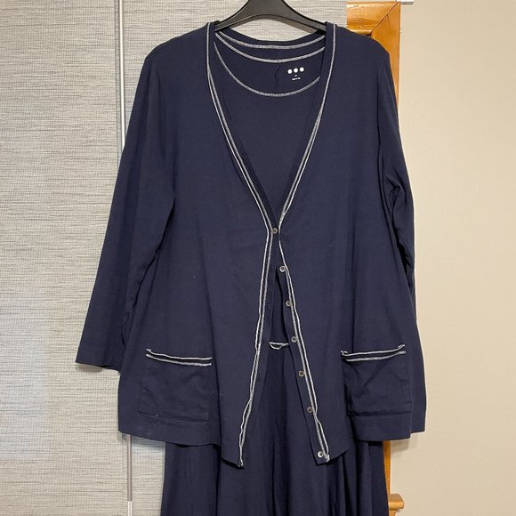 Three Dots Dresses & Skirts - Three Dots Cotton Dress and Cardigan Plus Size